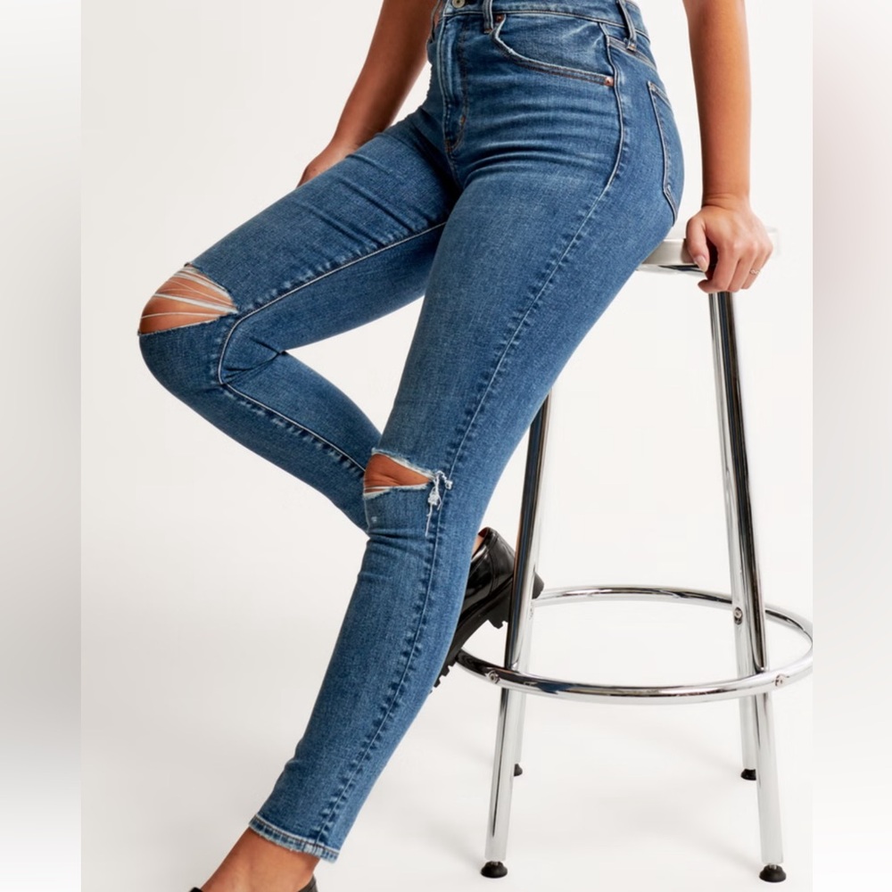Abercrombie Ribbed Washed Jeggings Low Waist